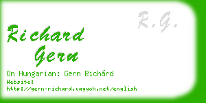 richard gern business card