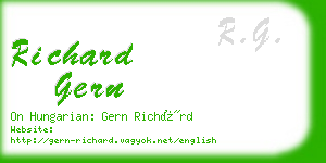 richard gern business card